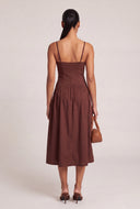 Corset Bodice Midi Dress