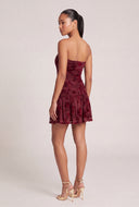 Floral Velvet Burnout Mini Dress