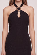 Glitter Halter Mini Dress