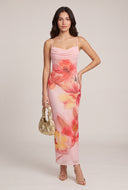Floral Cowl Neck Maxi Dress
