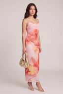 Floral Cowl Neck Maxi Dress