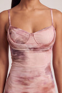 Patterned Bustier Dress