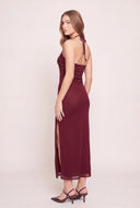 Sequin Halter Maxi Dress
