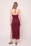 Sequin Halter Maxi Dress