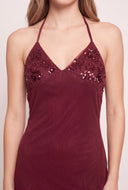 Sequin Halter Maxi Dress