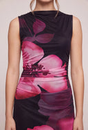 Floral Ruched Maxi Dress