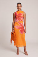 Floral Ruched Maxi Dress