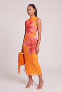 Floral Ruched Maxi Dress