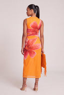 Floral Ruched Maxi Dress
