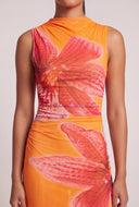 Floral Ruched Maxi Dress