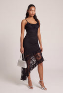 Lace Asymmetrical Cami Dress