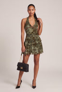 Asymmetrical Tiered Ruffle Mini Dress