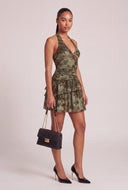 Asymmetrical Tiered Ruffle Mini Dress