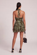 Asymmetrical Tiered Ruffle Mini Dress