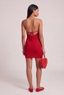 Choker Cowl Neck Mini Dress