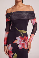 Floral Fold Over Maxi Dress