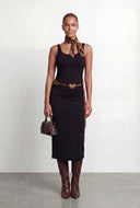 Annika Belted Scoop Neck Tank Dress