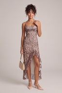 Patterned Bustier Maxi Dress