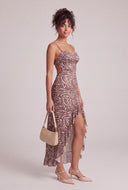 Patterned Bustier Maxi Dress