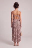 Patterned Bustier Maxi Dress