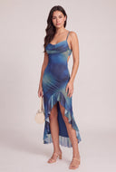 Patterned Bustier Maxi Dress