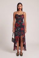 Patterned Bustier Maxi Dress