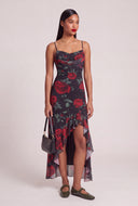 Patterned Bustier Maxi Dress
