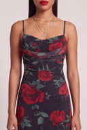 Patterned Bustier Maxi Dress