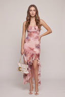 Patterned Bustier Maxi Dress