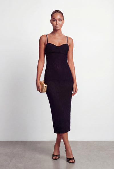 Floral Lace Bodycon Maxi Dress