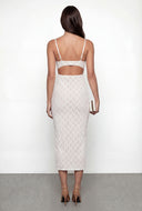 Floral Lace Bodycon Maxi Dress
