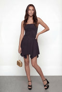 Helen Ruched Handkerchief Hem Strapless Dress