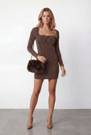 Lurex Tie Back Bodycon Mini Dress