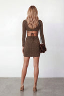 Lurex Tie Back Bodycon Mini Dress