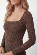 Lurex Tie Back Bodycon Mini Dress