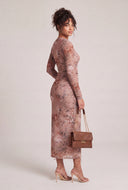 Floral Mesh Maxi Dress