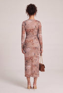 Floral Mesh Maxi Dress