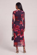 Floral Mesh Maxi Dress