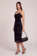 Floral Cowl Neck Midi Dress