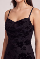 Floral Cowl Neck Midi Dress