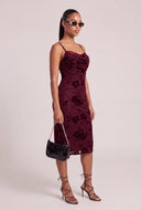 Floral Cowl Neck Midi Dress