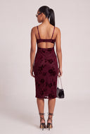 Floral Cowl Neck Midi Dress