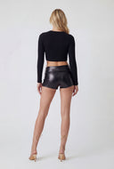 Faux Leather Shorts