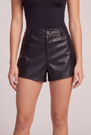Vegan Leather High Waist Shorts
