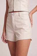 Vegan Leather High Waist Shorts