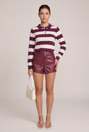 Vegan Leather High Waist Shorts