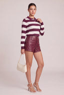 Vegan Leather High Waist Shorts