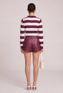 Vegan Leather High Waist Shorts
