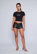 Vegan Leather Hot Pants