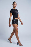 Vegan Leather Hot Pants